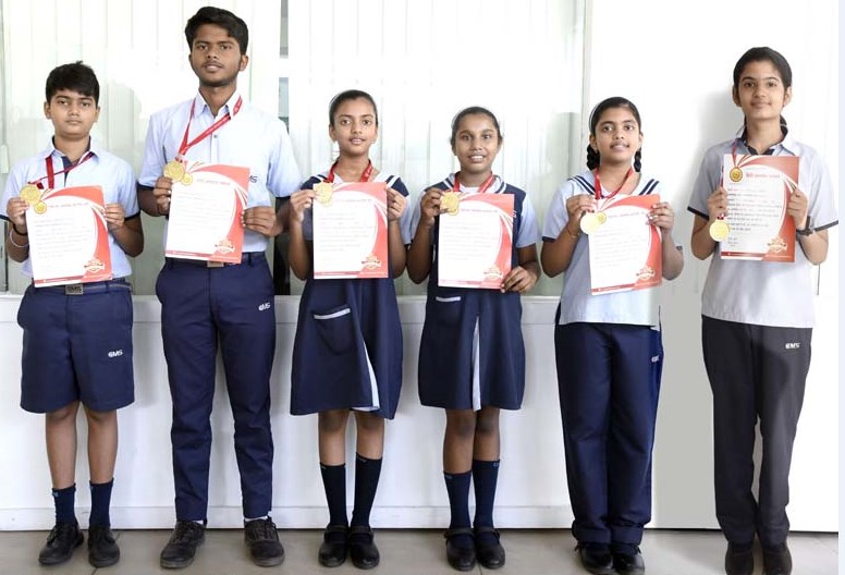 राष्ट्रीय हिन्दी ओलम्पियाड में सी.एम.एस. छात्रों ने जीते 6 गोल्ड मेडल